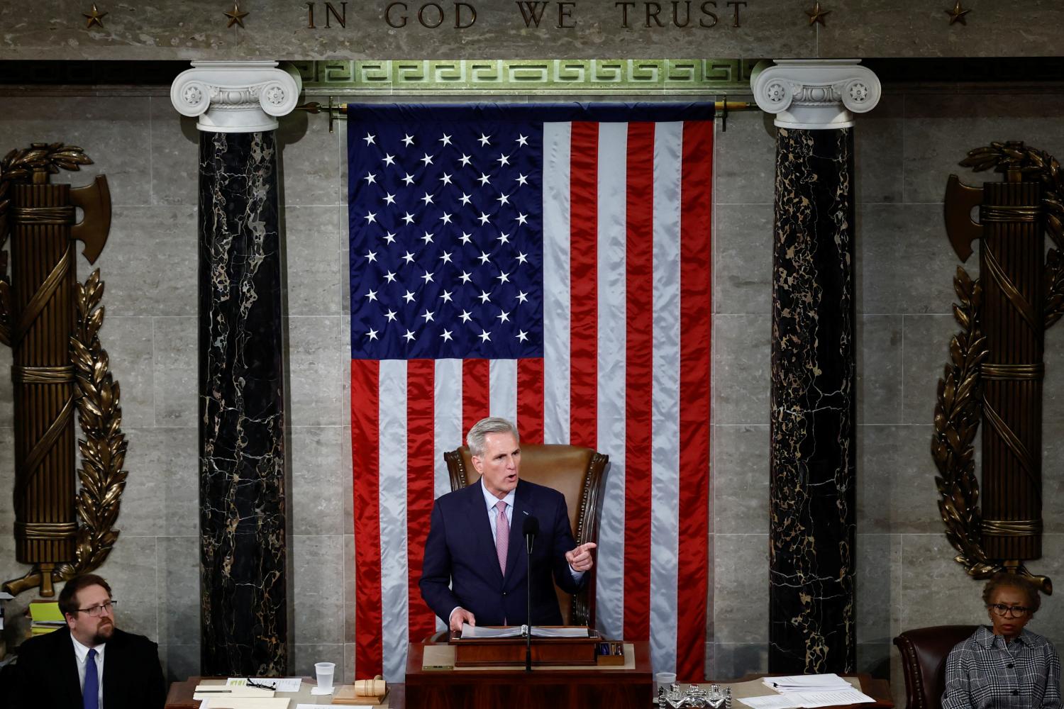 Kevin McCarthy is elected next Speaker of the U.S. House of Representatives at the U.S. Capitol in Washington